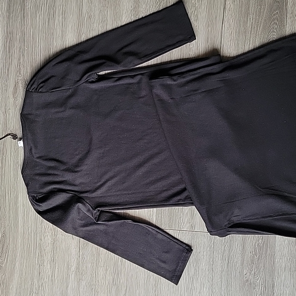 NWT The Nines by HATCH Black 3/4 Sleeve Ribbed Jersey Maternity Midi Dress Small - Picture 8 of 10